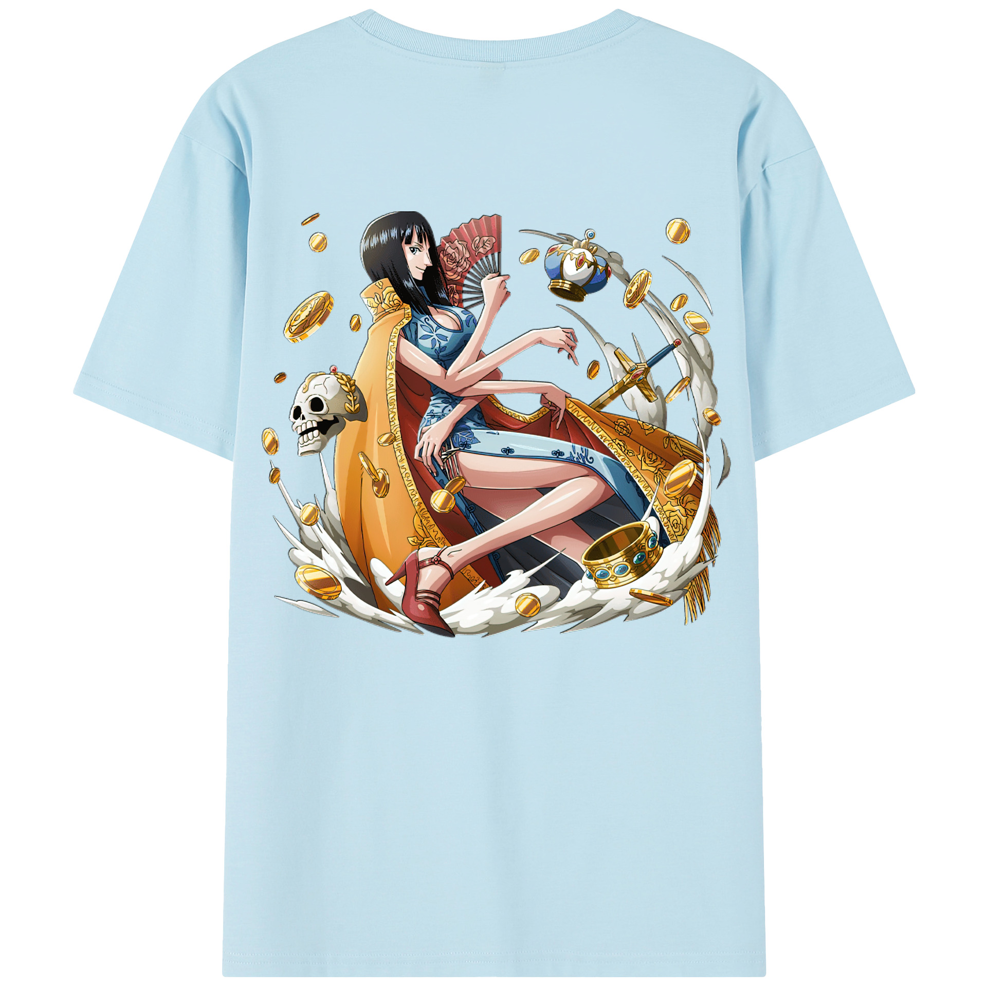 ワンピース ニコ・ロビン ONE PIECE Nico Robin 綿100％半袖Tシャツ（背面プリント）